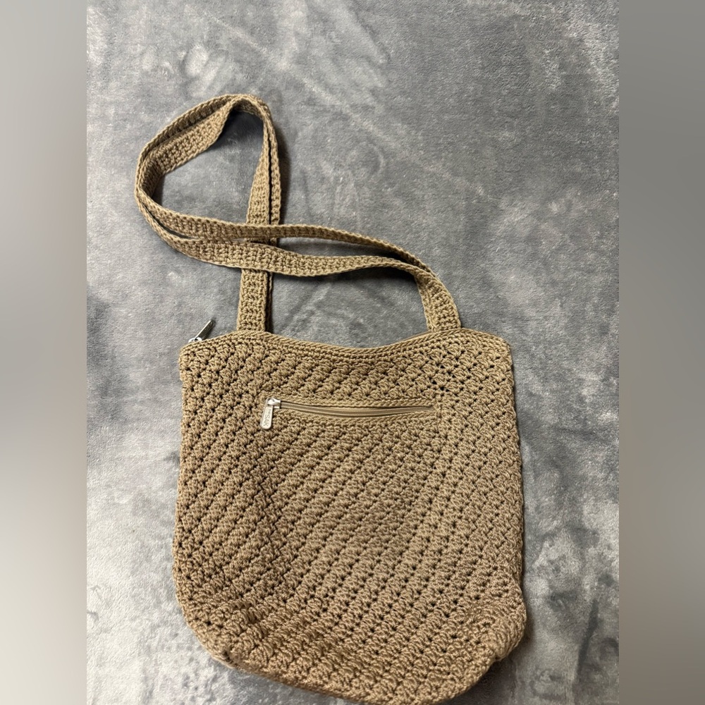 The Sak Brown Crochet Shoulder Bag